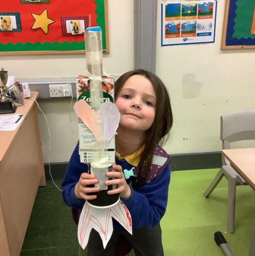 We made super sock puppets and amazing junk models