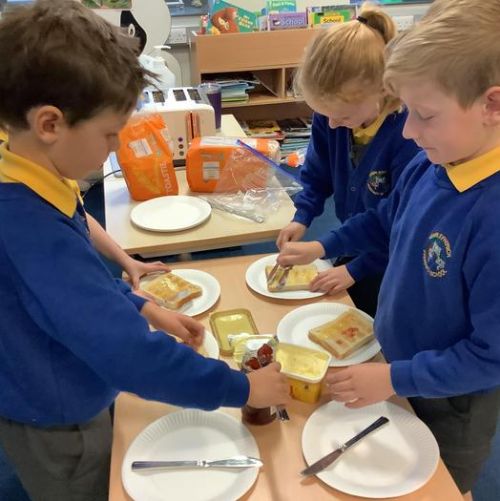 We made toast as part of our instruction writing lessons